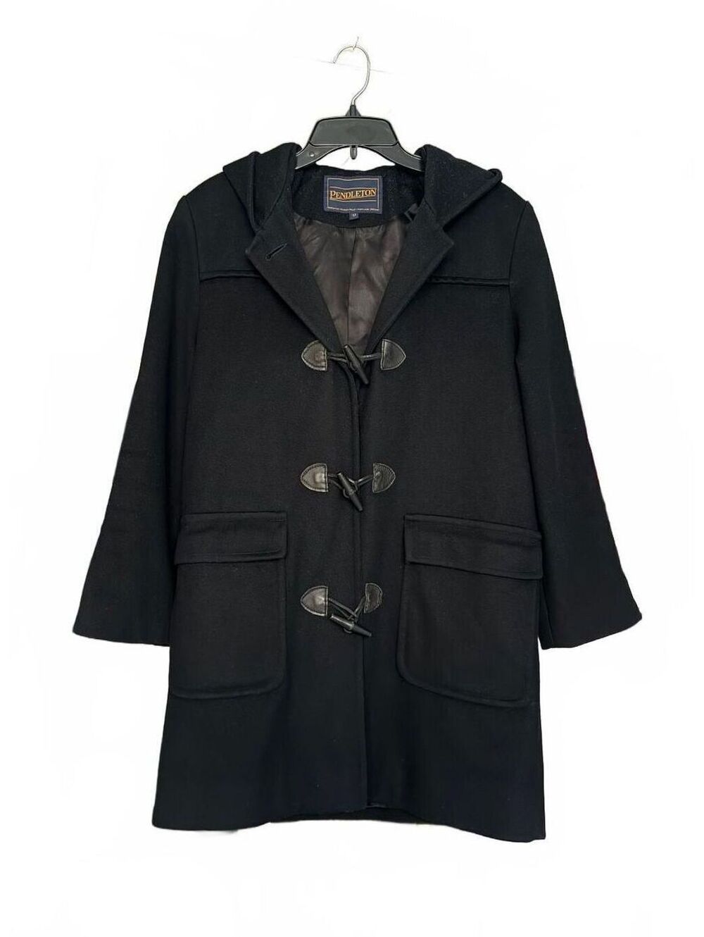 Pendleton Wool Duffel Coat Hooded Womans Size 4p